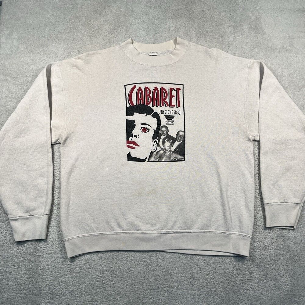 Vintage 90s Fruit of the Loom Cabaret Graphic‎ Sweatshirt Unisex XL USA Made